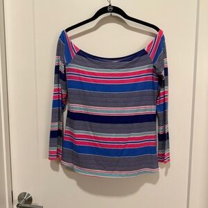 Lilly Pulitzer Marley Striped Boatneck Long Sleeve Top M